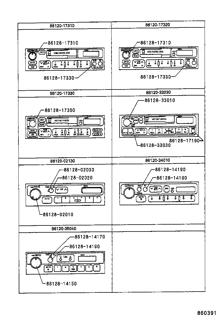 86280-34040 AMPLIFIER ASSY, STEREO COMPONENT product image