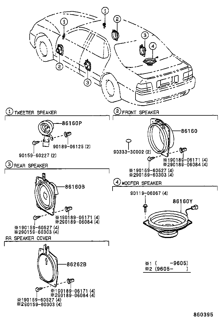 86160-32370 SPEAKER ASSY, REAR product image