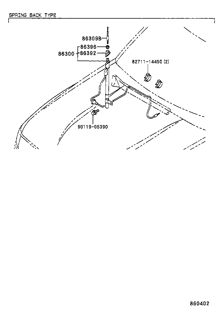 86300-35030 ANTENNA ASSY, W/HOLDER product image
