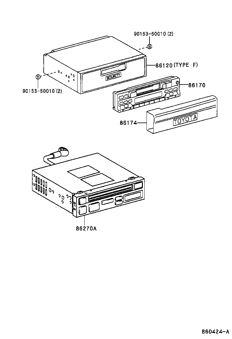 86211-42010 BRACKET, RADIO, NO.1 product image