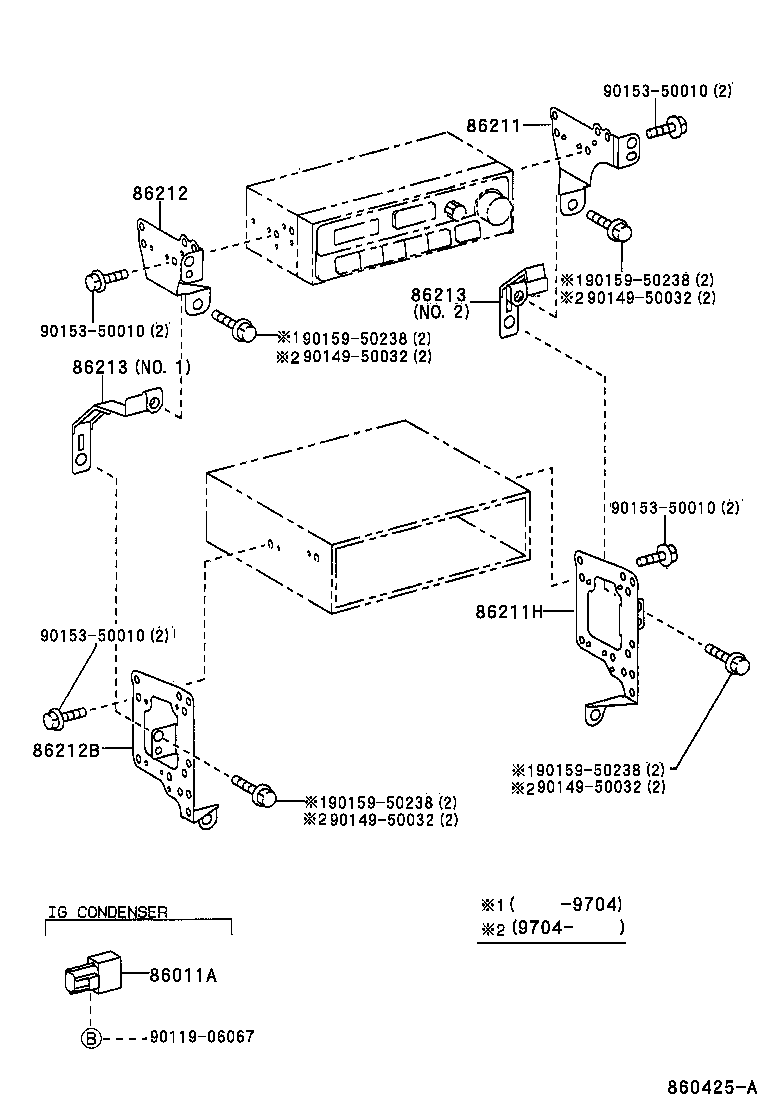86211-42010 BRACKET, RADIO, NO.1 product image