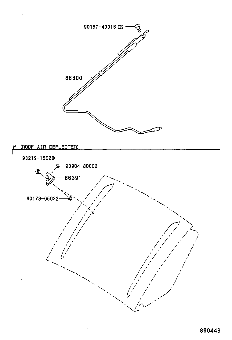 86300-37050 ANTENNA ASSY, W/HOLDER product image
