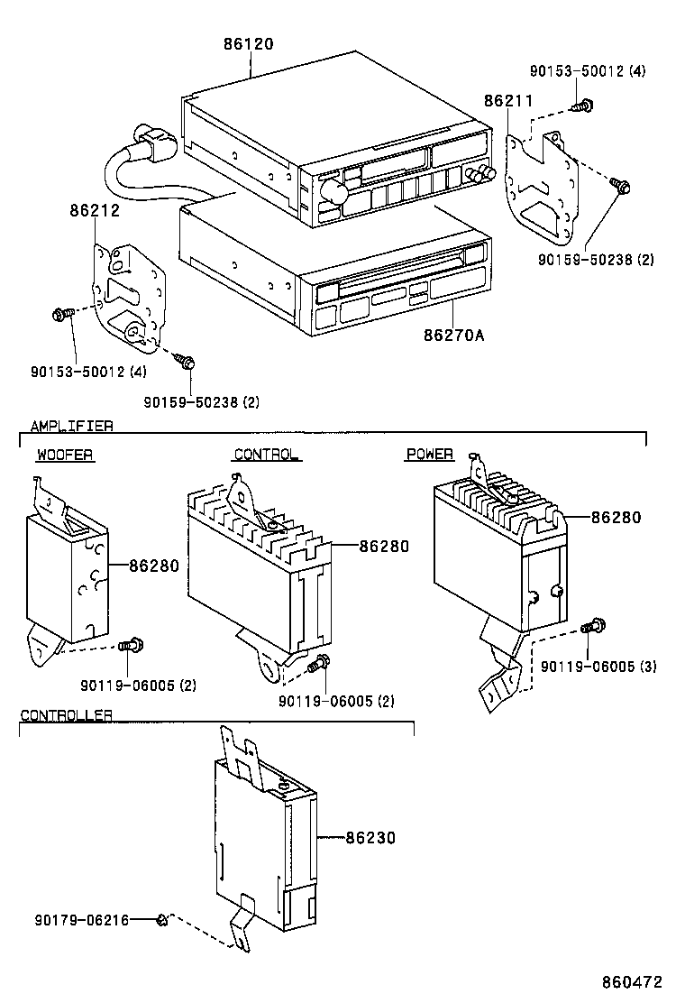 86230-17010 CONTROLLER ASSY, STEREO COMPONENT product image