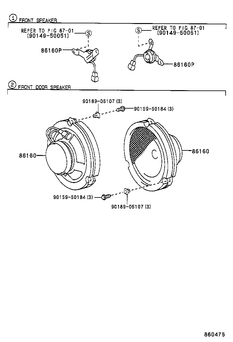 86160-17110 SPEAKER ASSY, REAR NO.2 product image
