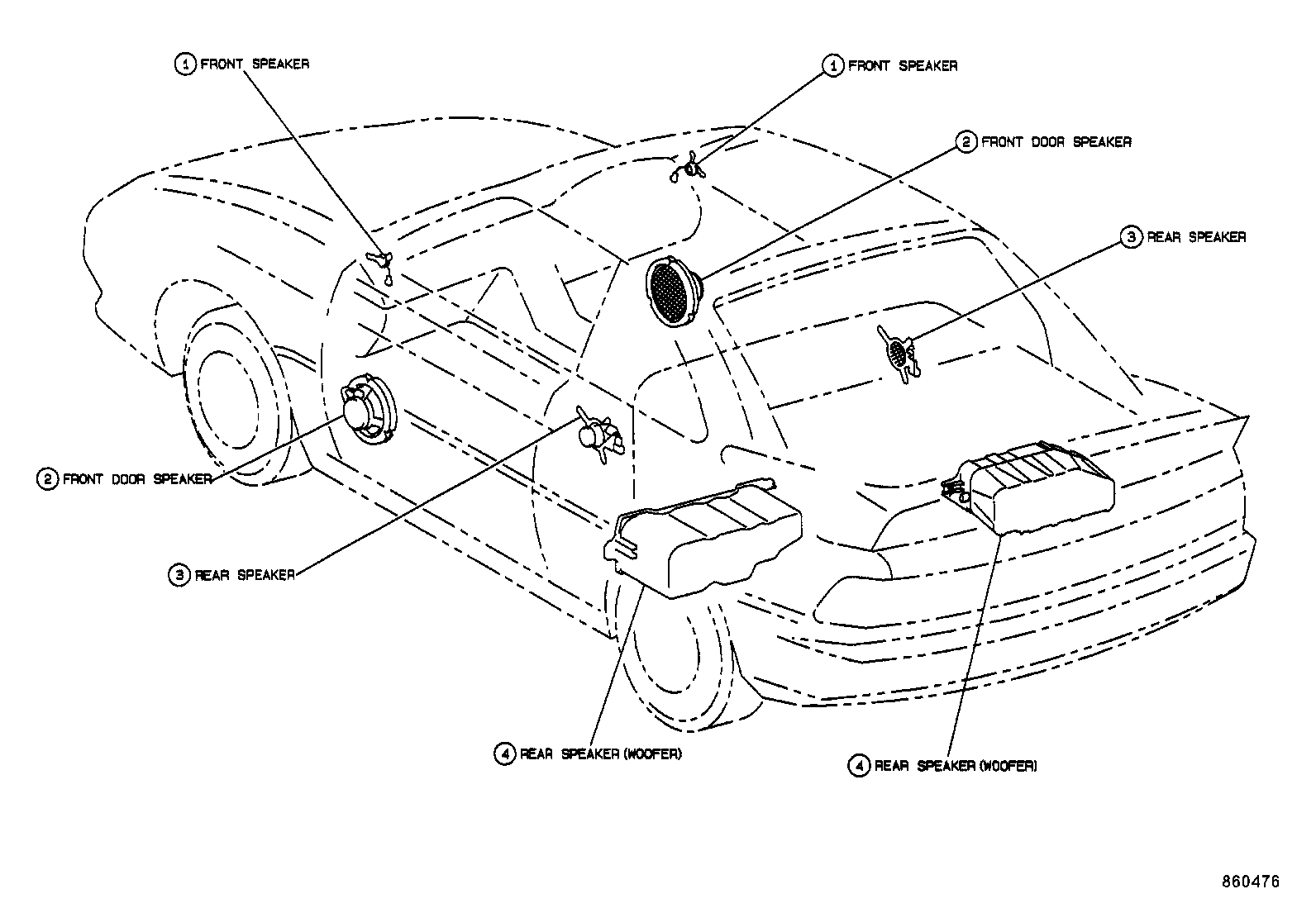 86160-17110 SPEAKER ASSY, REAR NO.2 product image