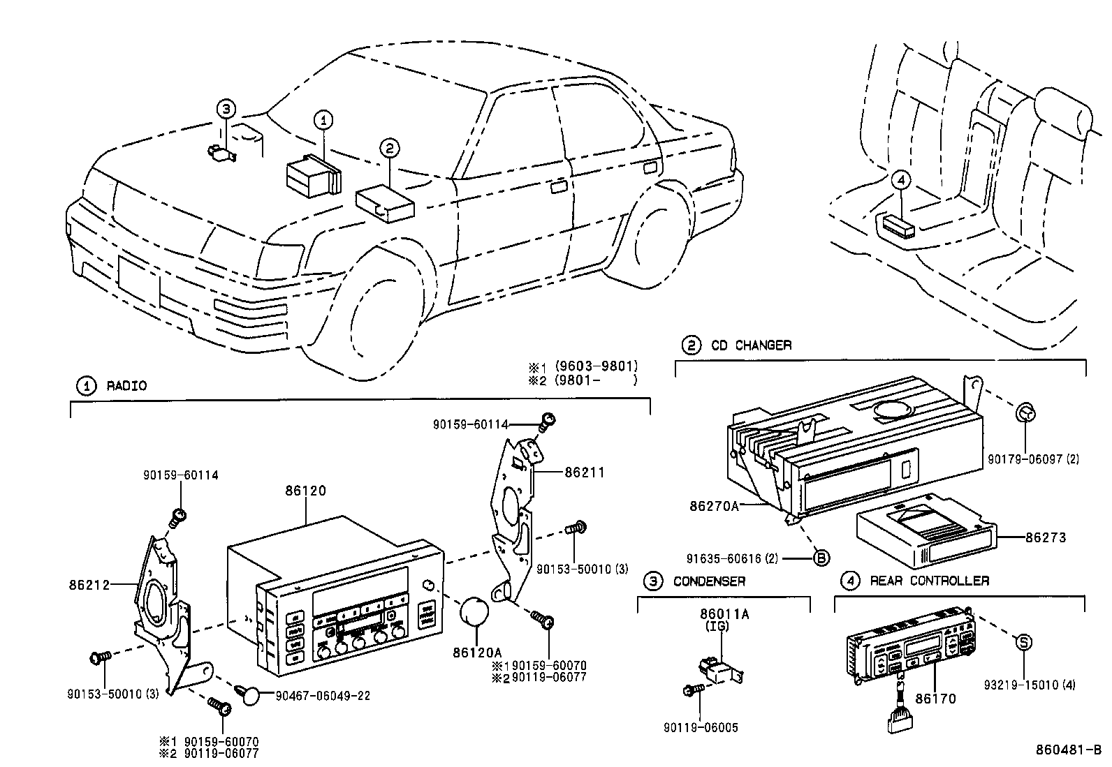 86170-50050 SWITCH AND VOLUME ASSY, RADIO product image