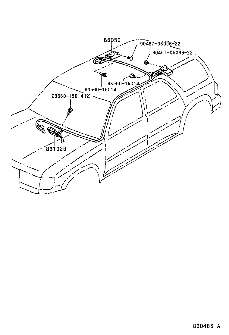 86050-35010 ANTENNA ASSY, TELEVISION product image