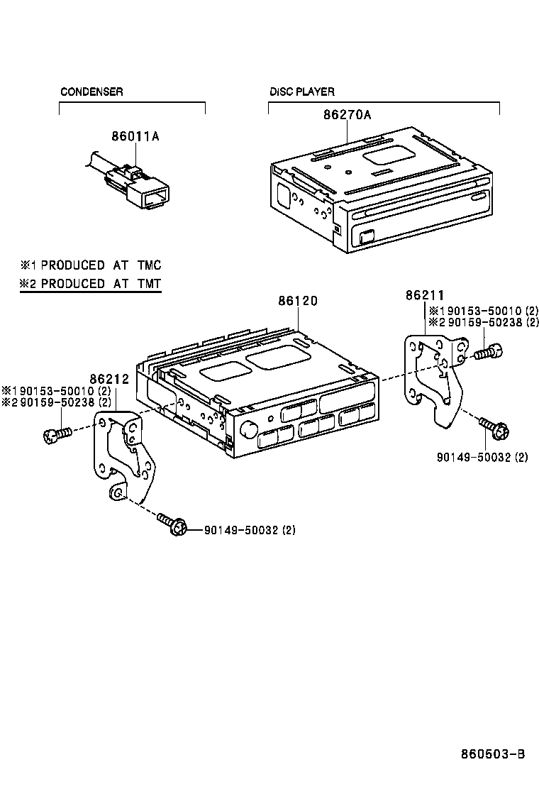 86211-04040 BRACKET, RADIO, NO.1 product image
