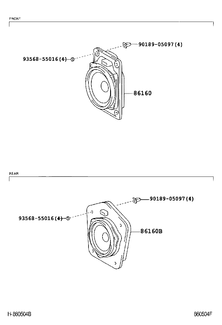 86160-35170 SPEAKER ASSY, FRONT NO.1 product image
