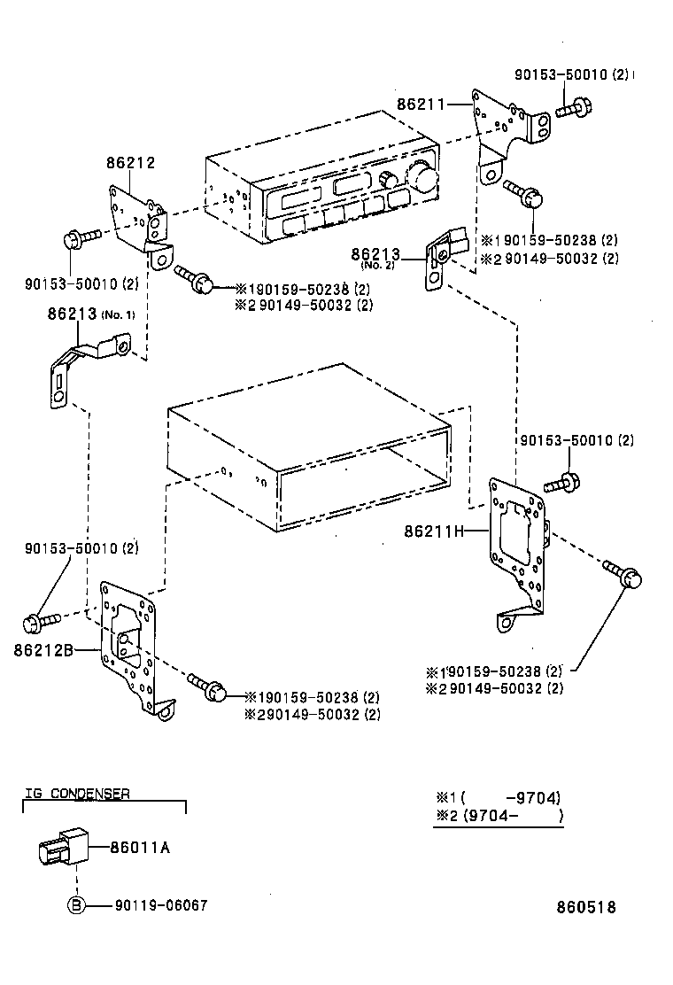 86120-04090 RECEIVER ASSY, RADIO product image