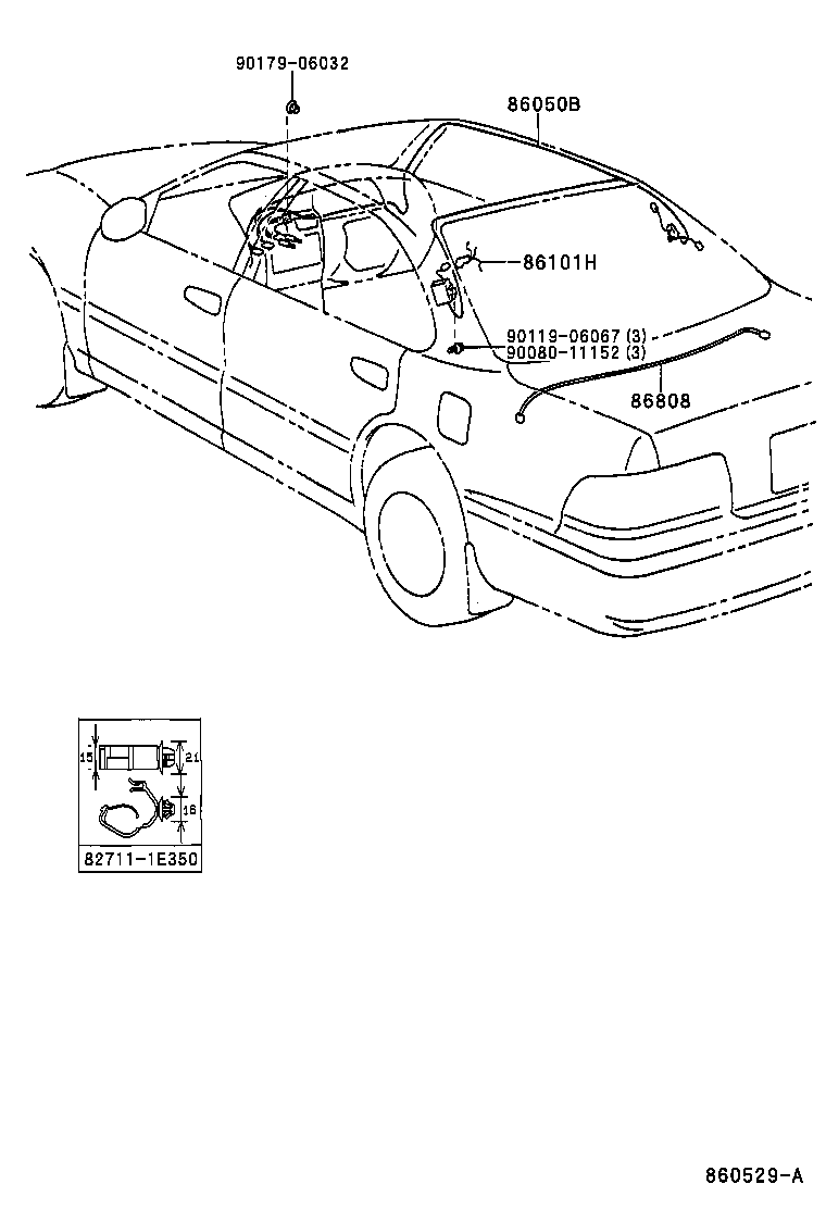 86101-07010 CORD SUB-ASSY, ANTENNA product image