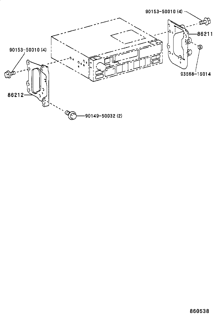 86212-20360 BRACKET, RADIO, NO.2 product image