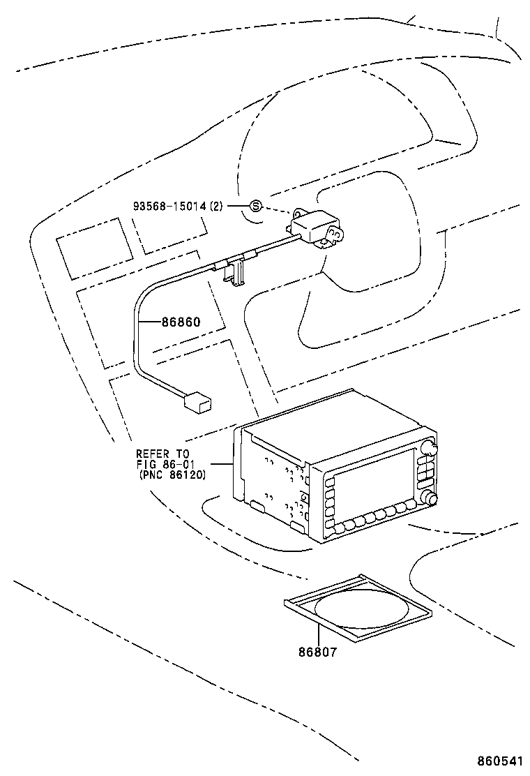 86860-20010 ANTENNA ASSY, NAVIGATION product image