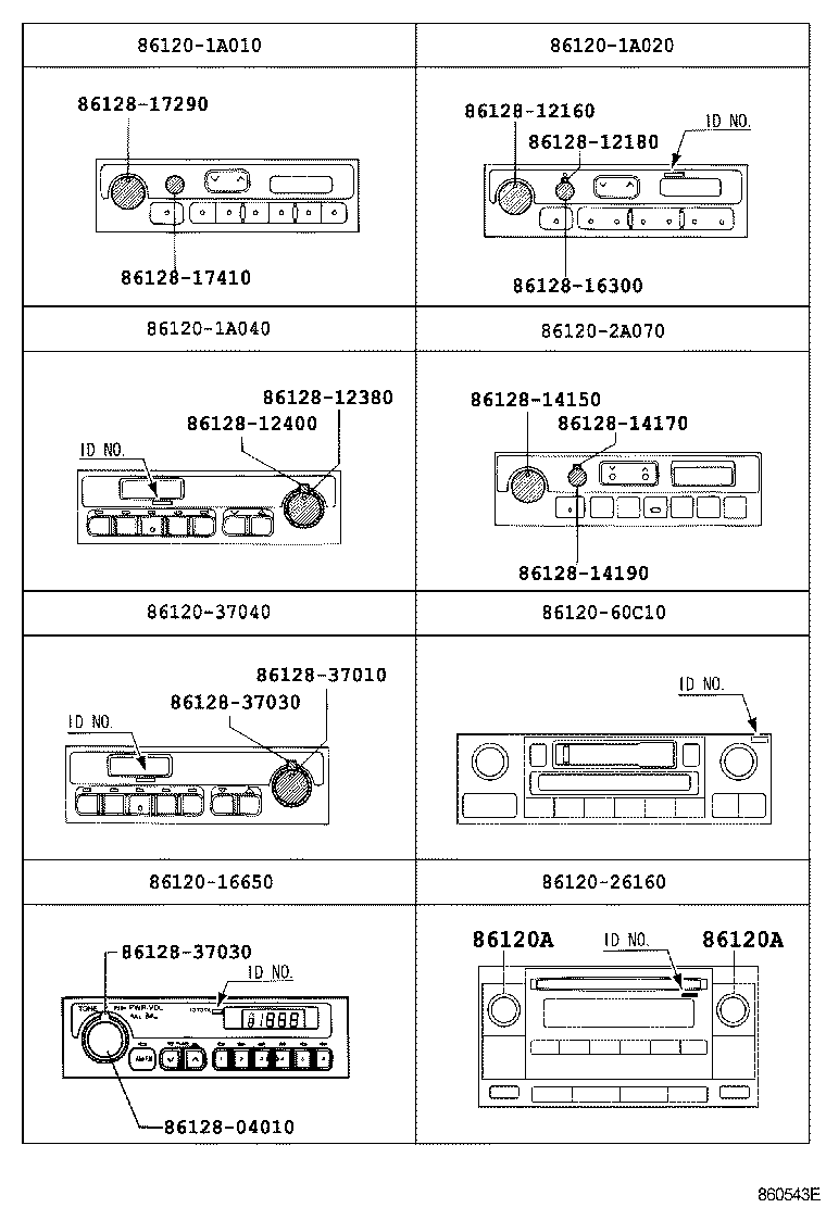 86120-16680 RECEIVER ASSY, RADIO product image