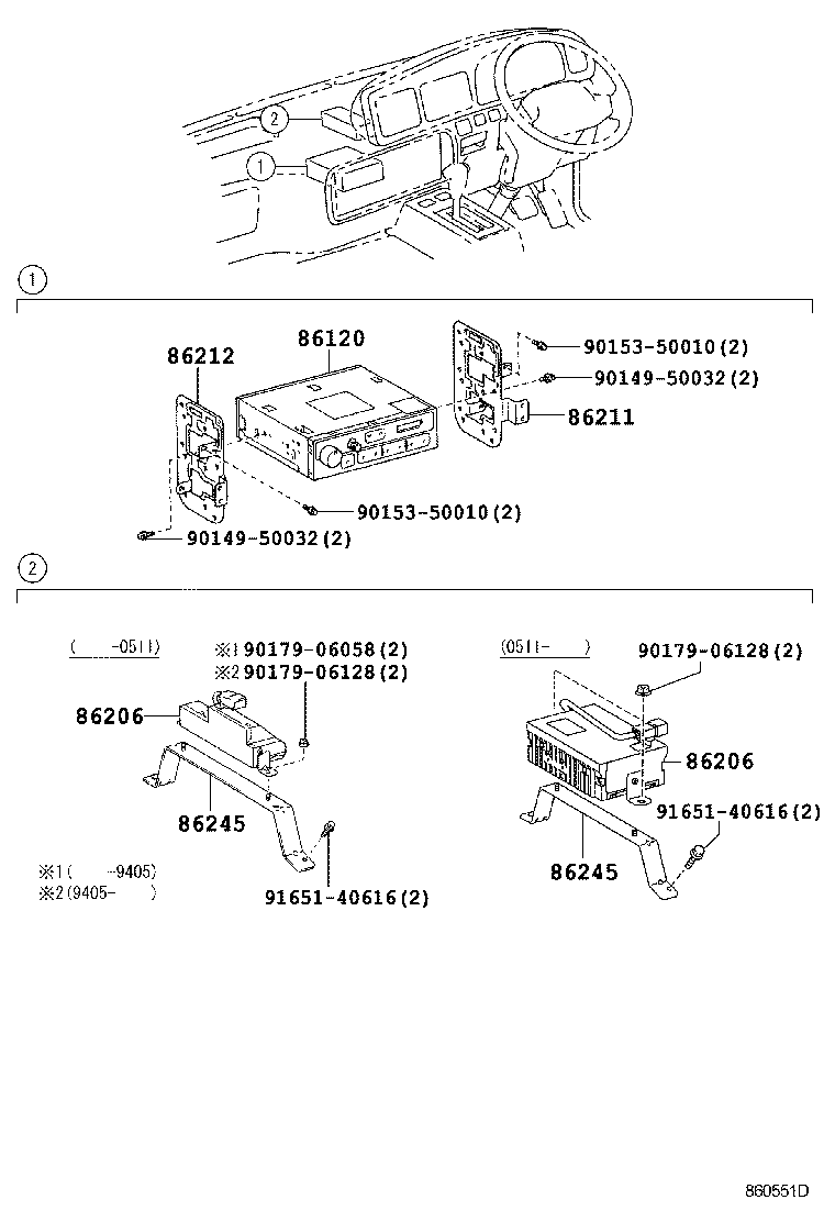 86120-16680 RECEIVER ASSY, RADIO product image