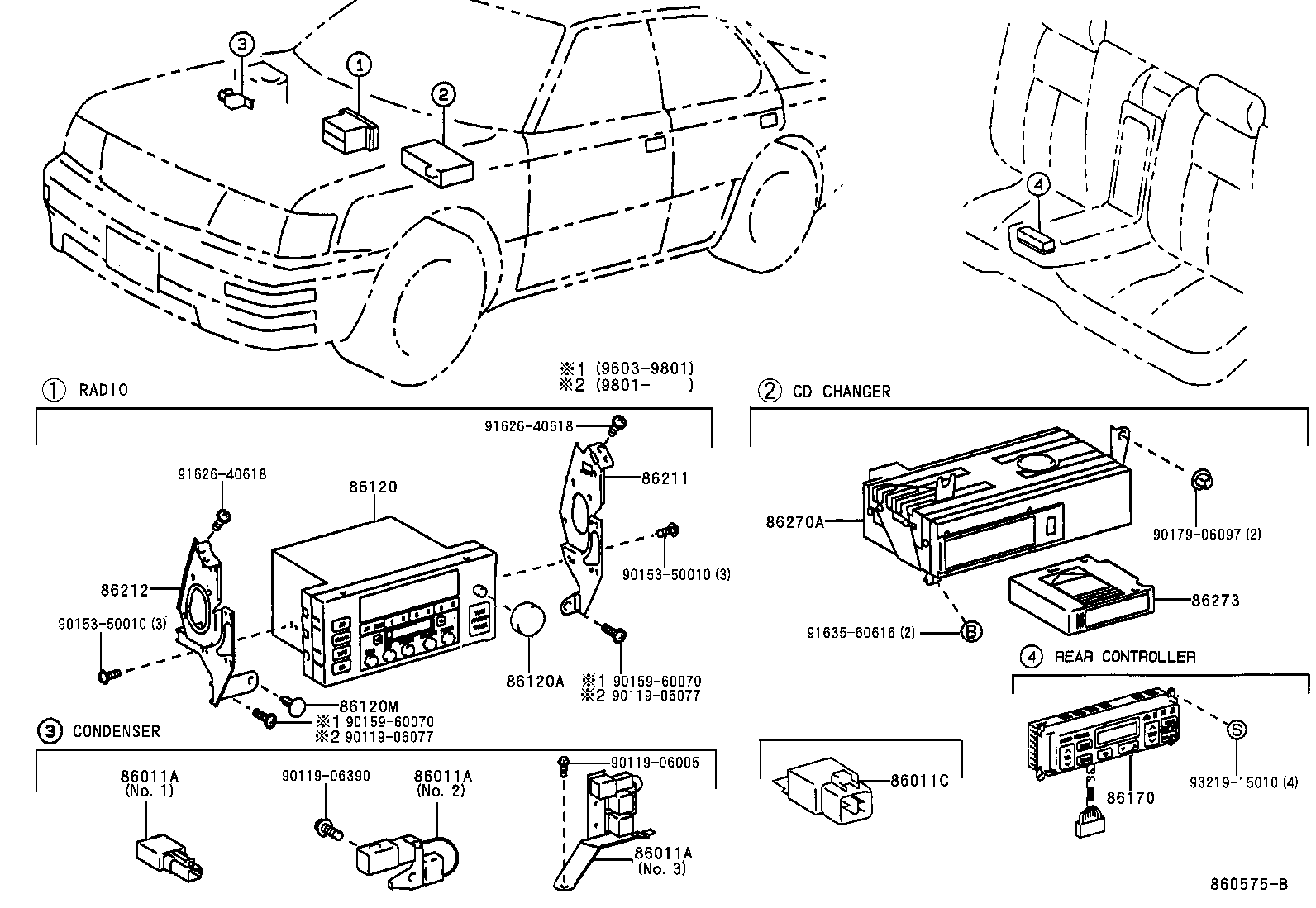 86170-50050 SWITCH AND VOLUME ASSY, RADIO product image