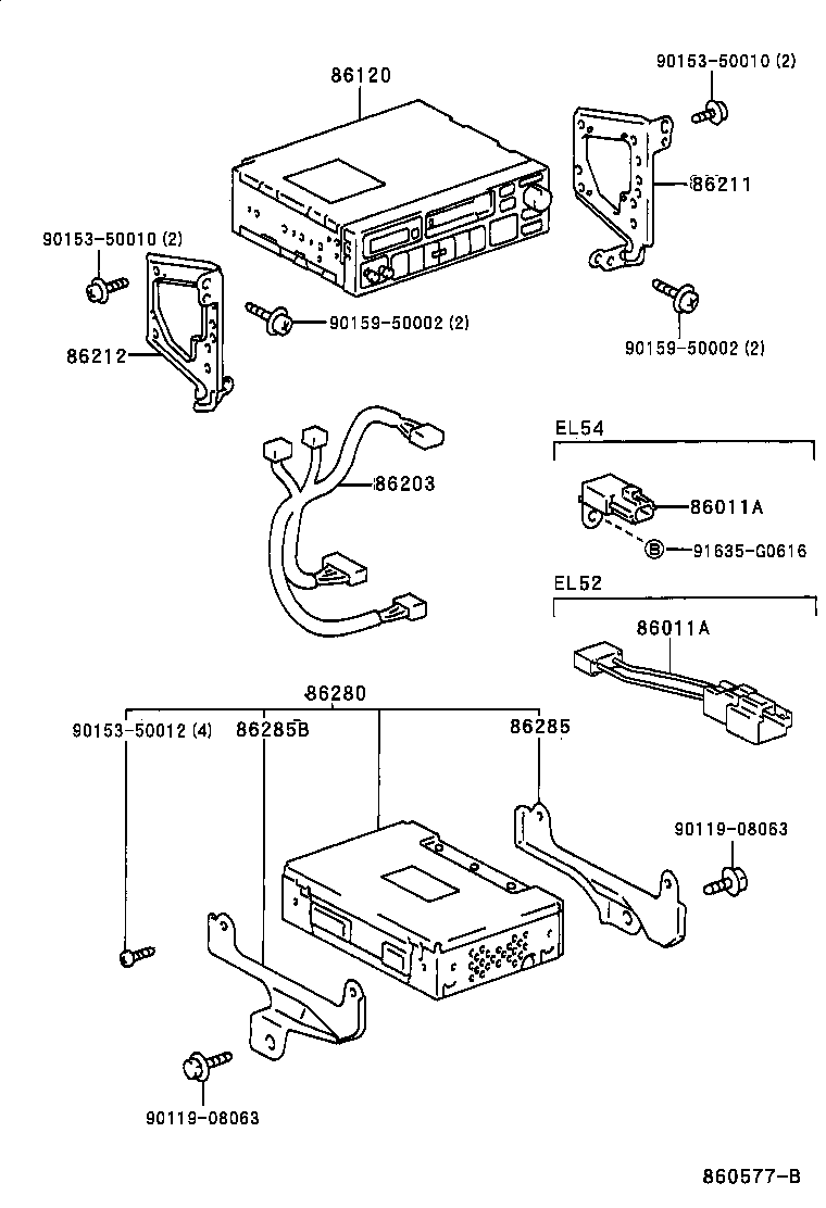 86280-16110 AMPLIFIER ASSY, STEREO COMPONENT product image