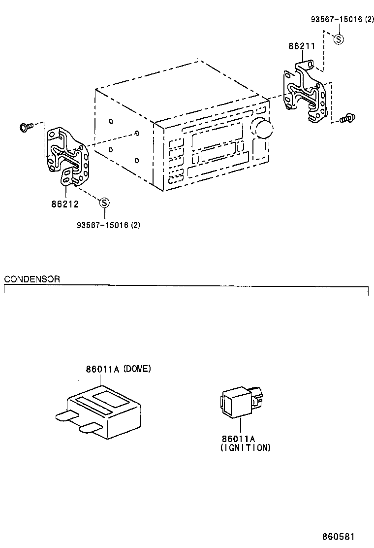 86212-20350 BRACKET, RADIO, NO.2 product image