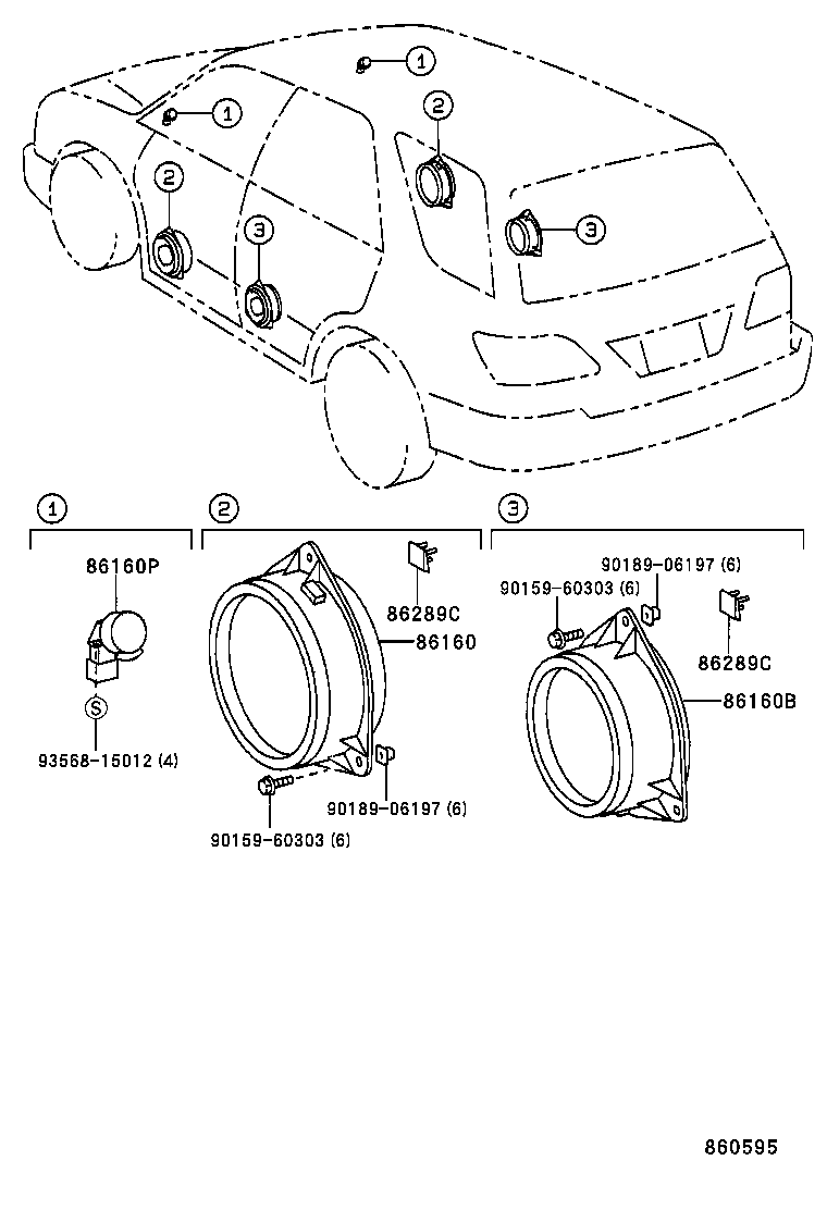 86160-0W130 SPEAKER ASSY, FRONT NO.2 product image