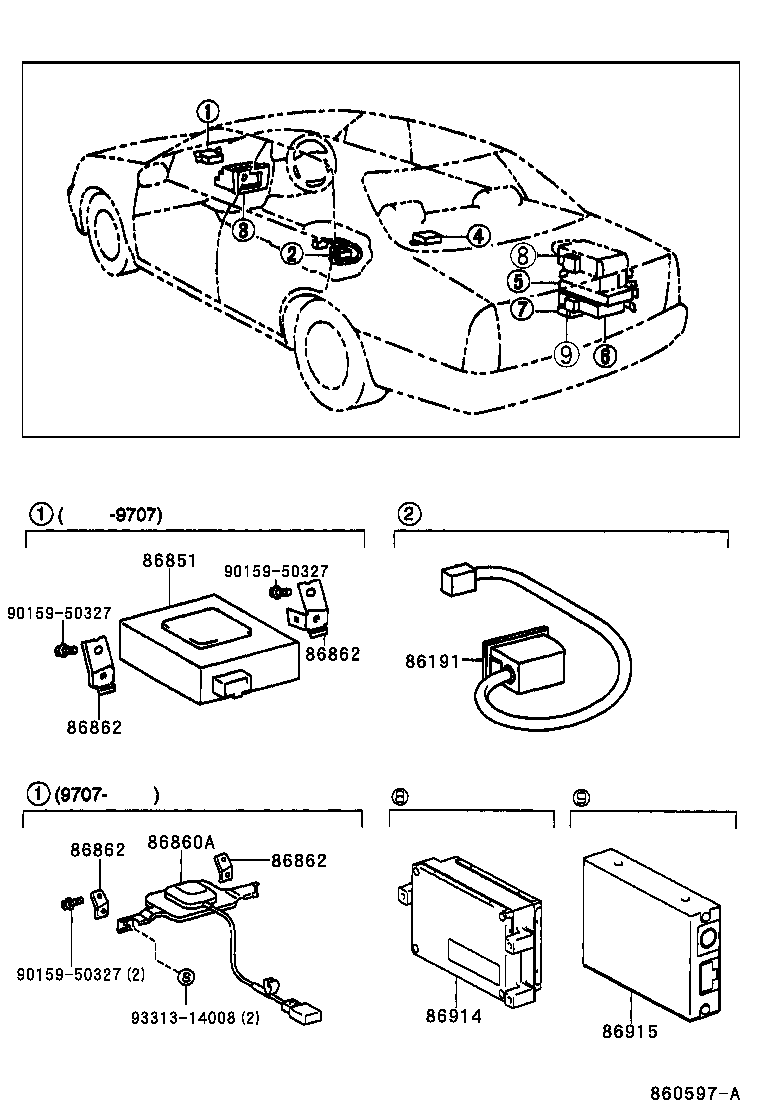 86110-30130 CONTROLLER ASSY, MULTI-DISPLAY product image