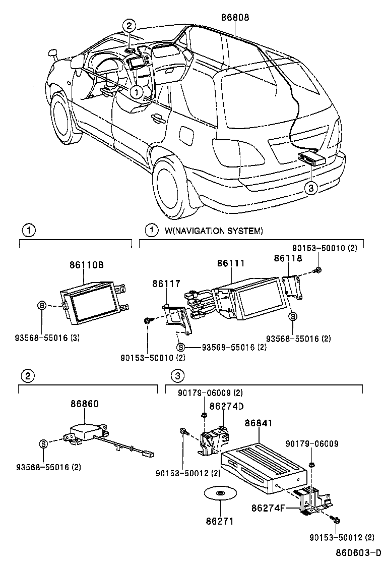 Toyota 86860-48020 ANTENNA ASSY, NAVIGATION