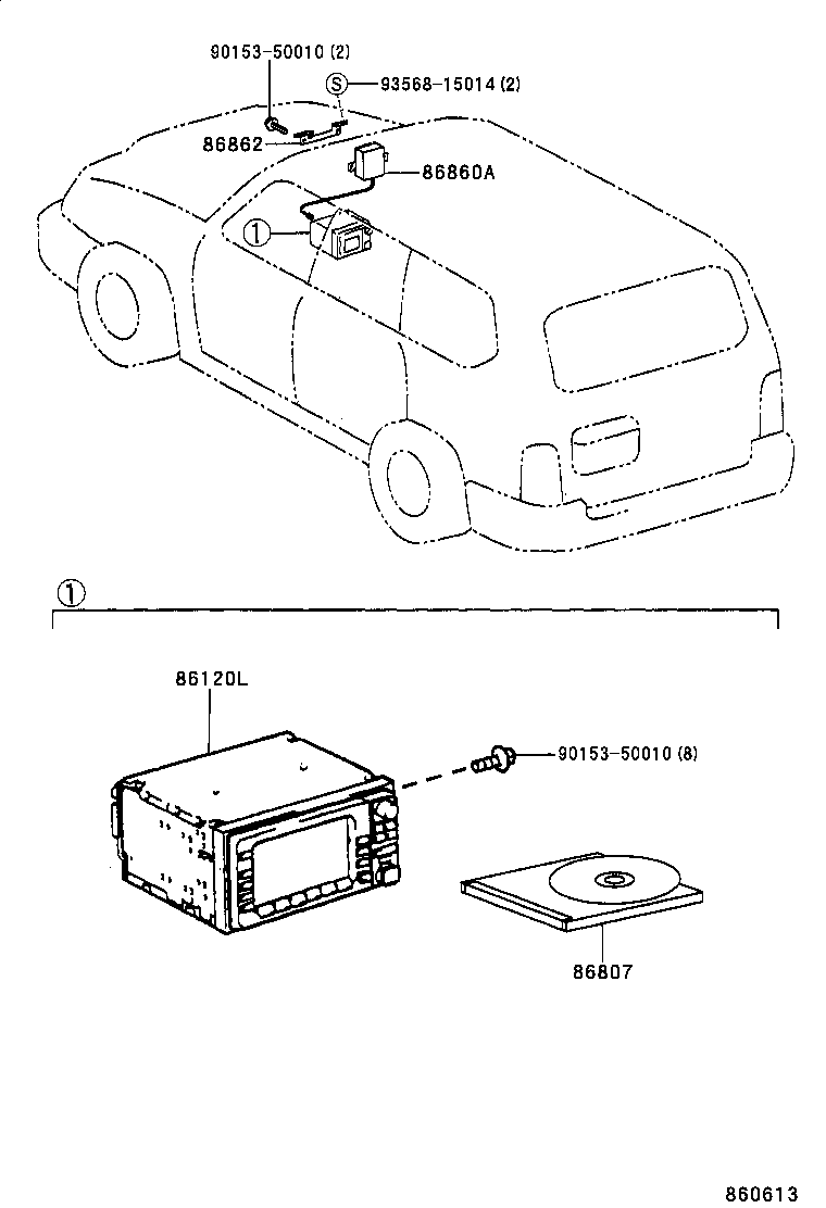 86117-60021 BRACKET, MULTI-DISPLAY CONTROLLER, A product image