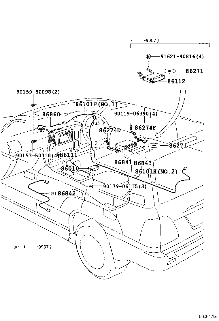 86029-60021 BRACKET SET, TELEVISION, NO.1 product image