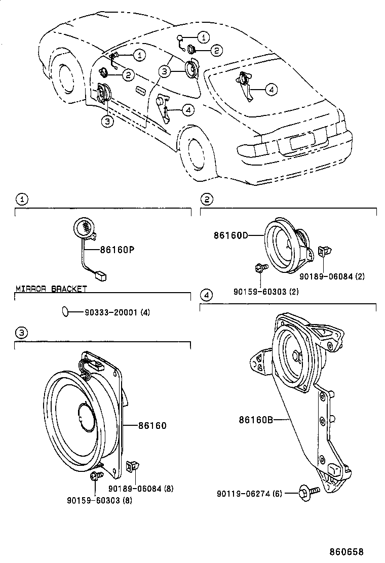 86160-2B170 SPEAKER ASSY, FRONT NO.2 product image