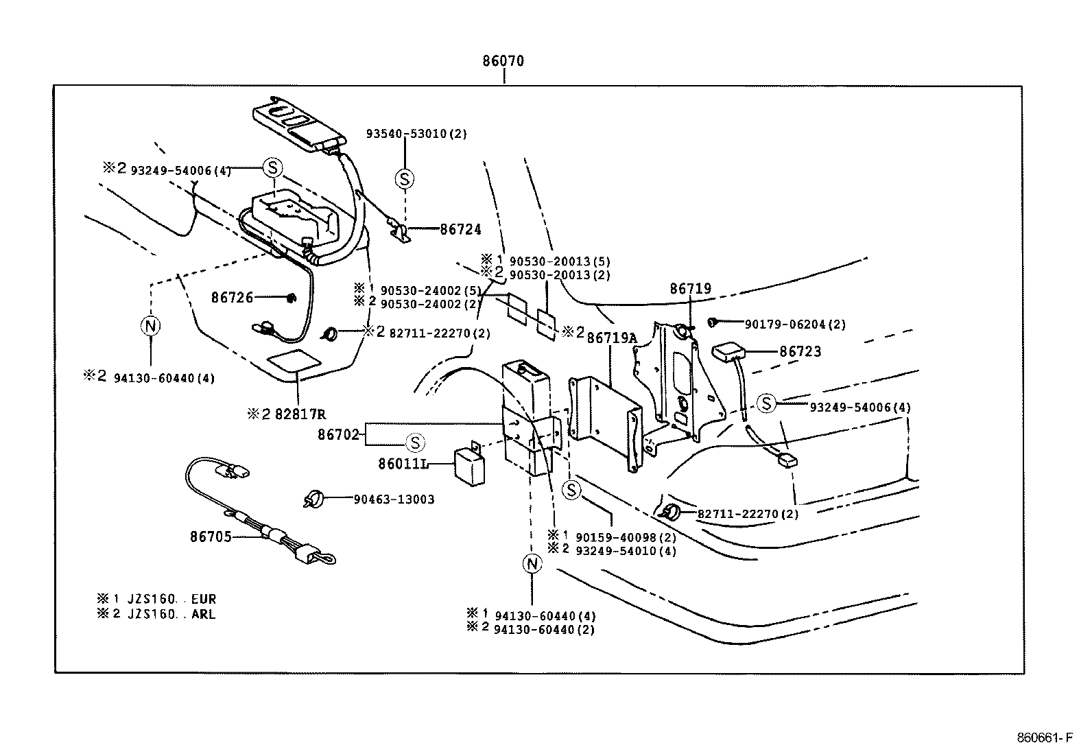 86705-30060 CORD SUB-ASSY, TELEPHONE ANTENNA product image