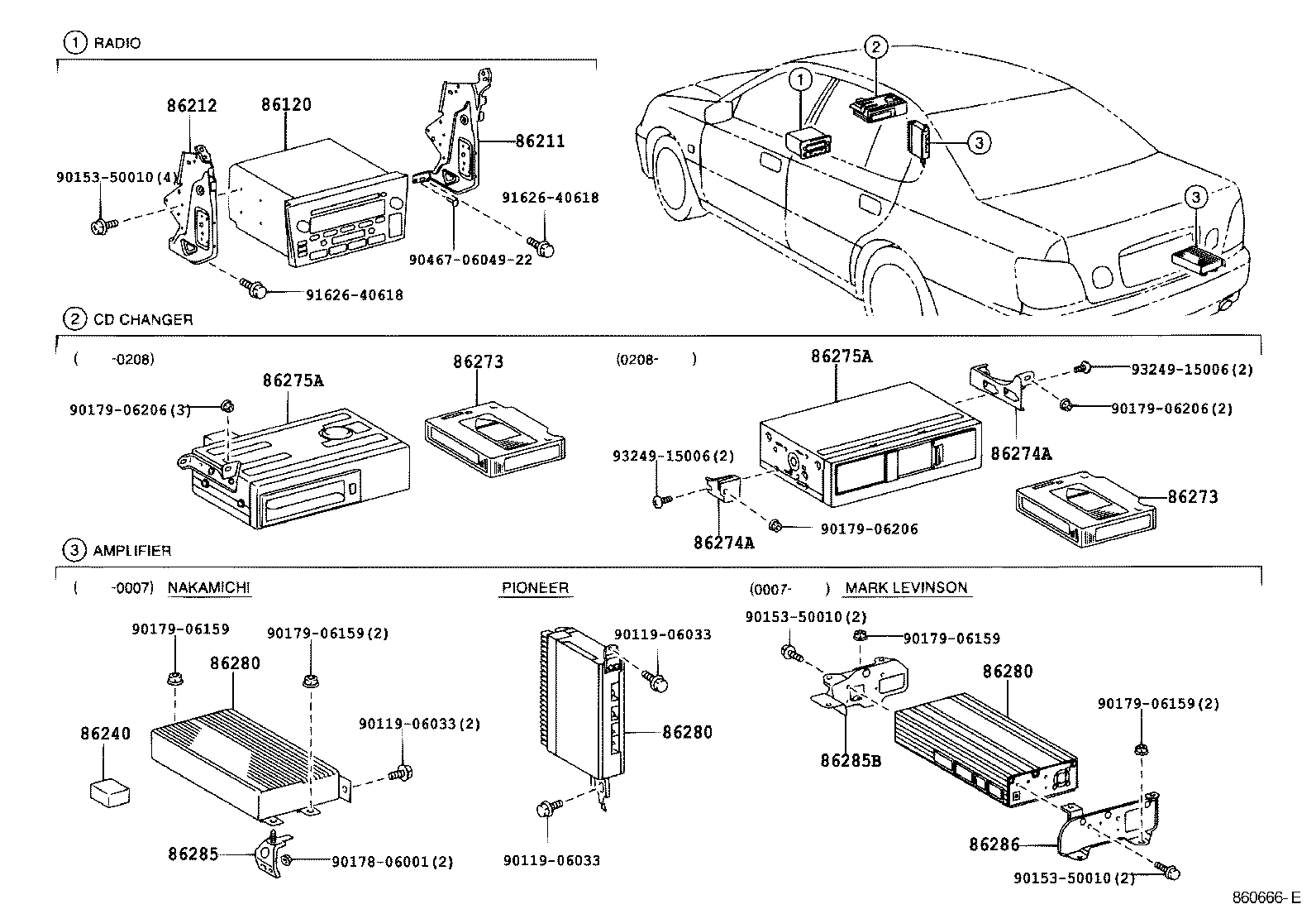 Toyota 86286-30030 BRACKET, AMPLIFIER, NO.2