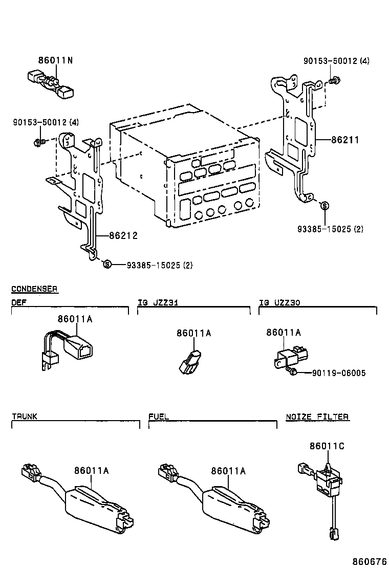 86211-24040 BRACKET, RADIO, NO.1 product image
