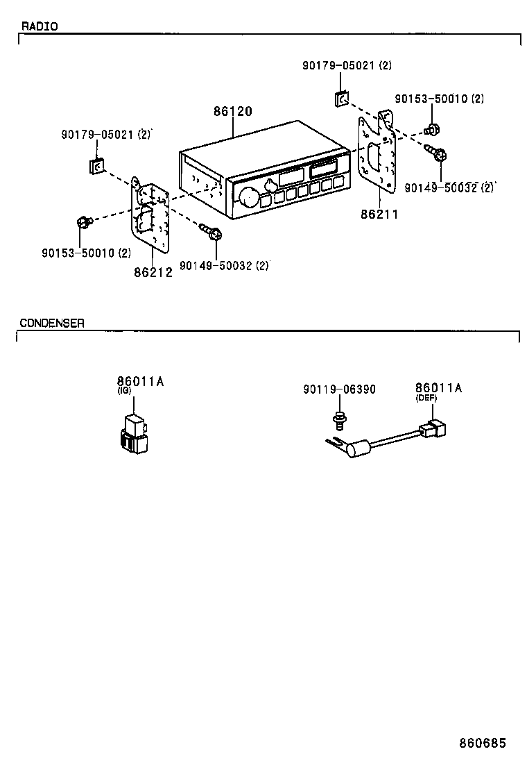 86212-20300 BRACKET, RADIO, NO.2 product image