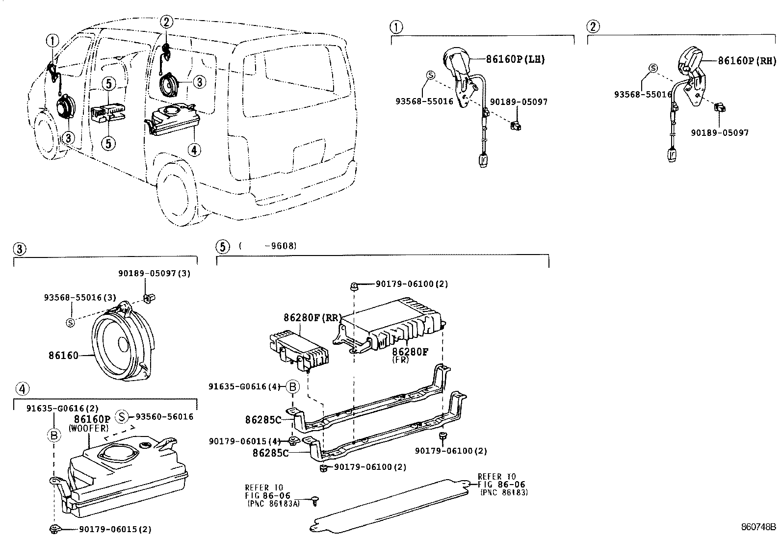 86150-26050 SPEAKER ASSY, REAR product image