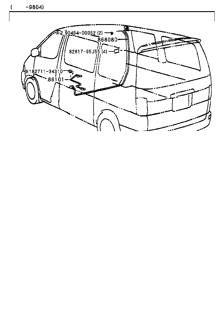86808-26010 CORD SUB-ASSY, NAVIGATION ANTENNA product image