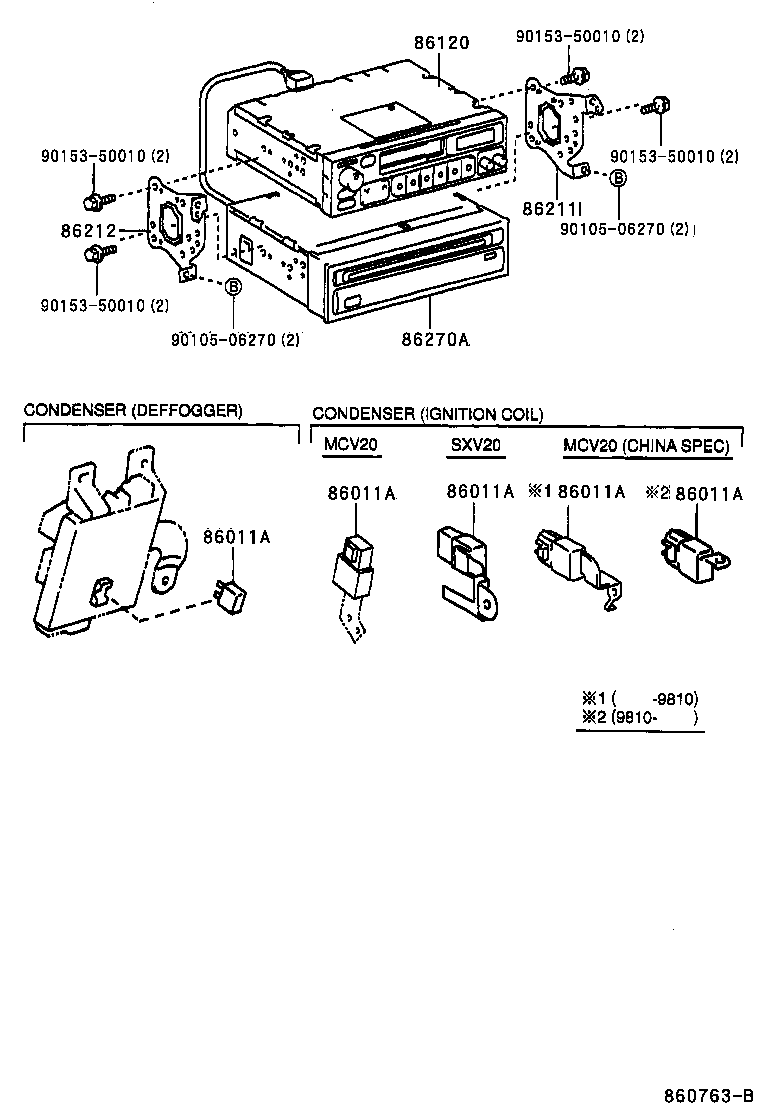 86120-60360 RECEIVER ASSY, RADIO product image