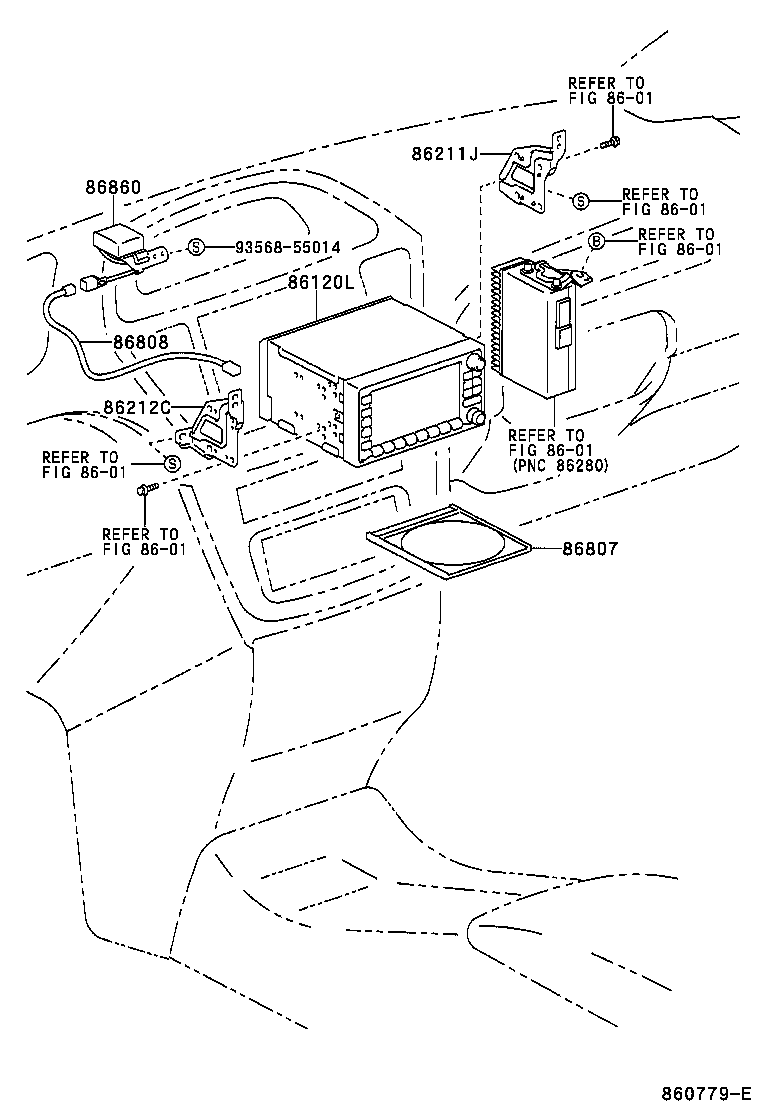86211-44040 BRACKET, RADIO RECEIVER, NO.1 product image