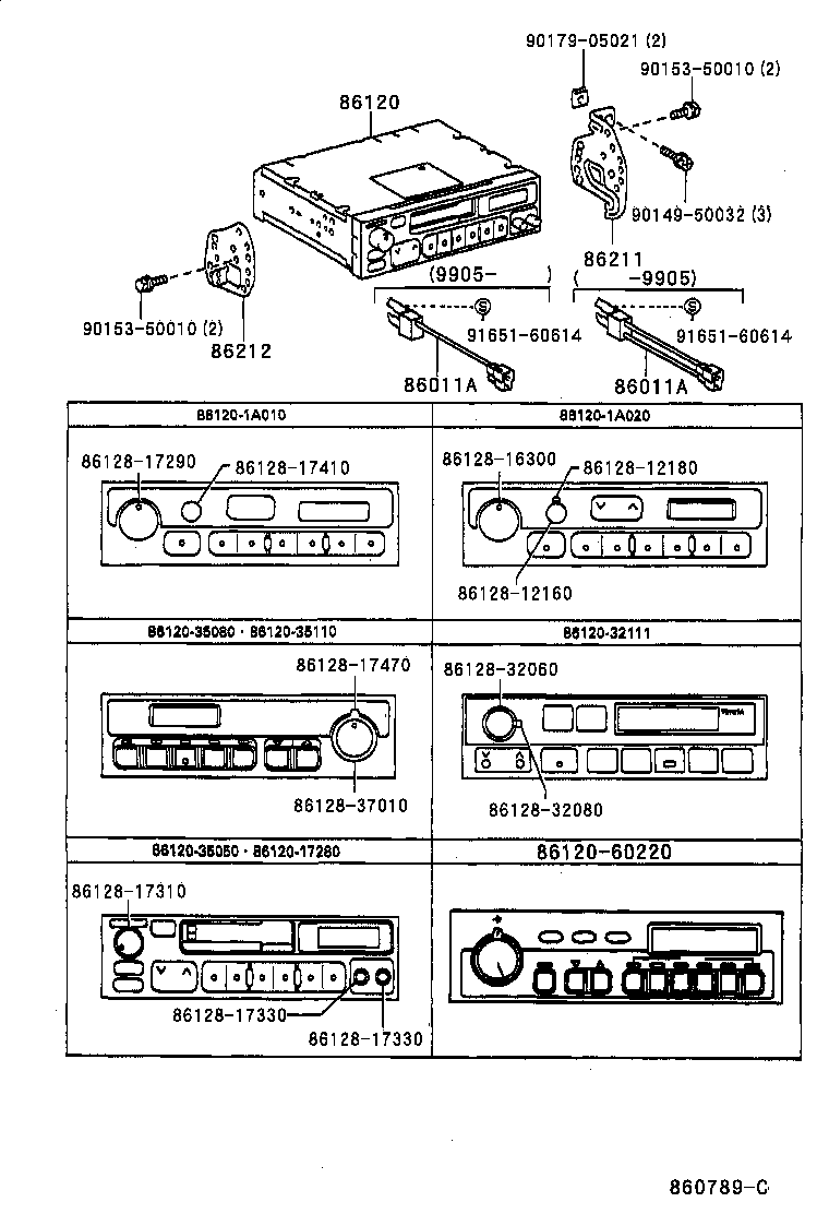 86211-37040 BRACKET, RADIO, NO.1 product image