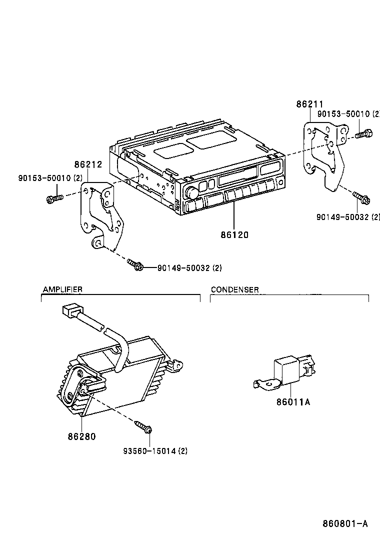 Toyota 86280-35070 AMPLIFIER ASSY, STEREO COMPONENT