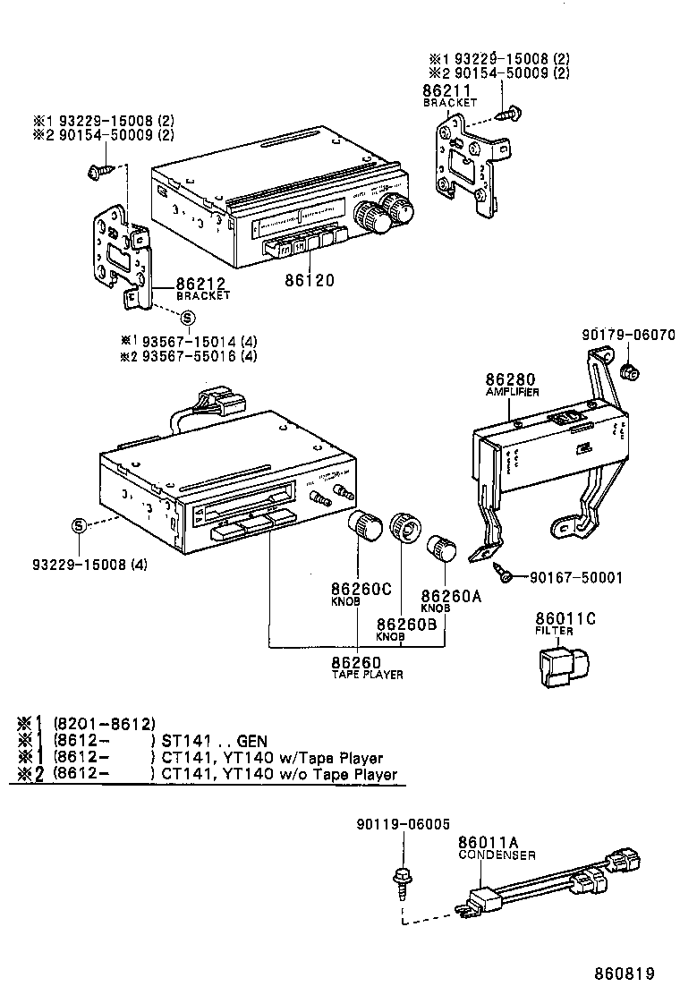 86120-20470 RECEIVER ASSY, RADIO product image