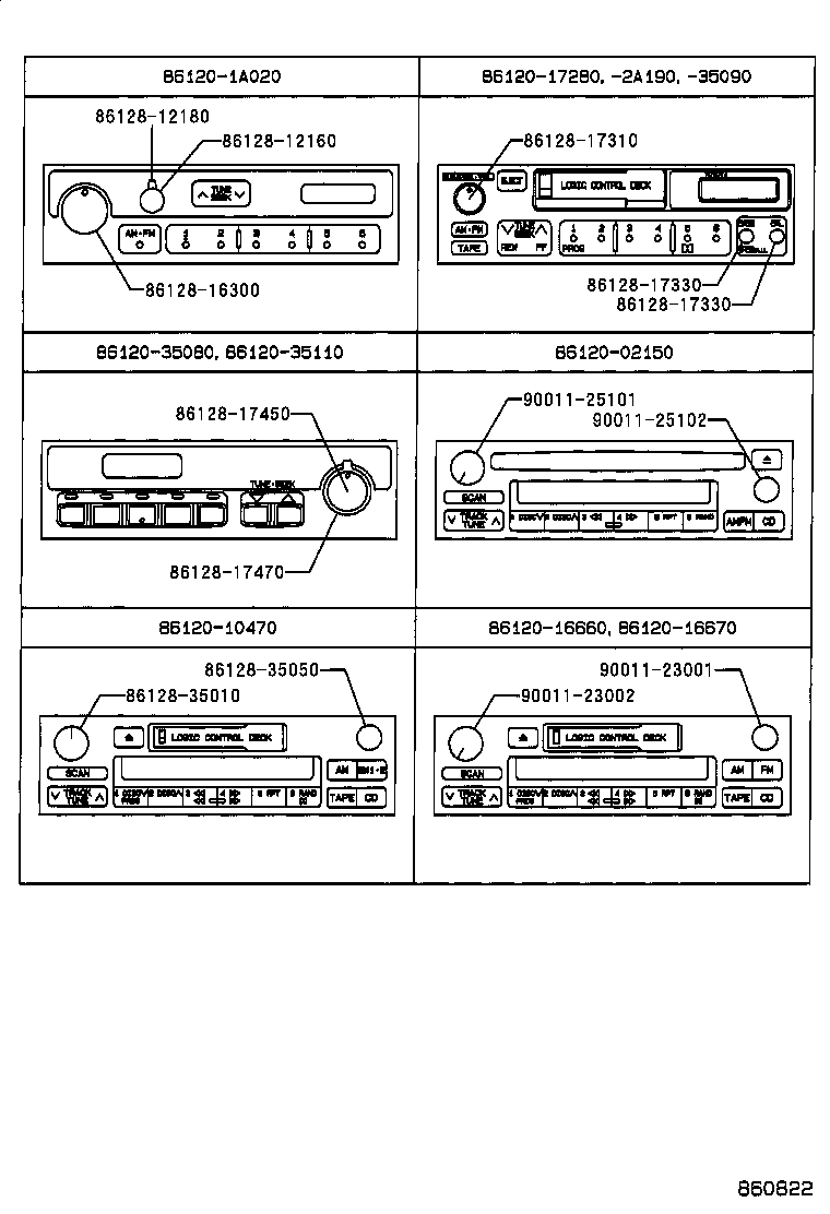 86120-20470 RECEIVER ASSY, RADIO product image