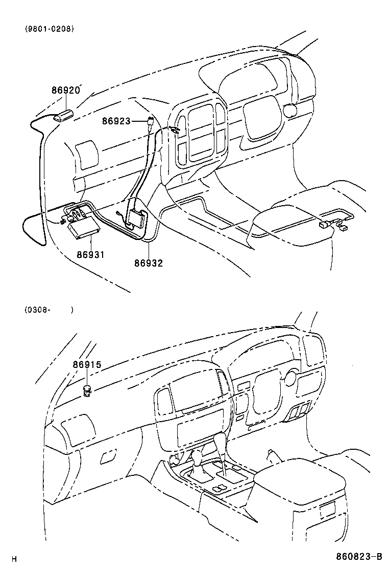 86029-60021 BRACKET SET, TELEVISION, NO.1 product image