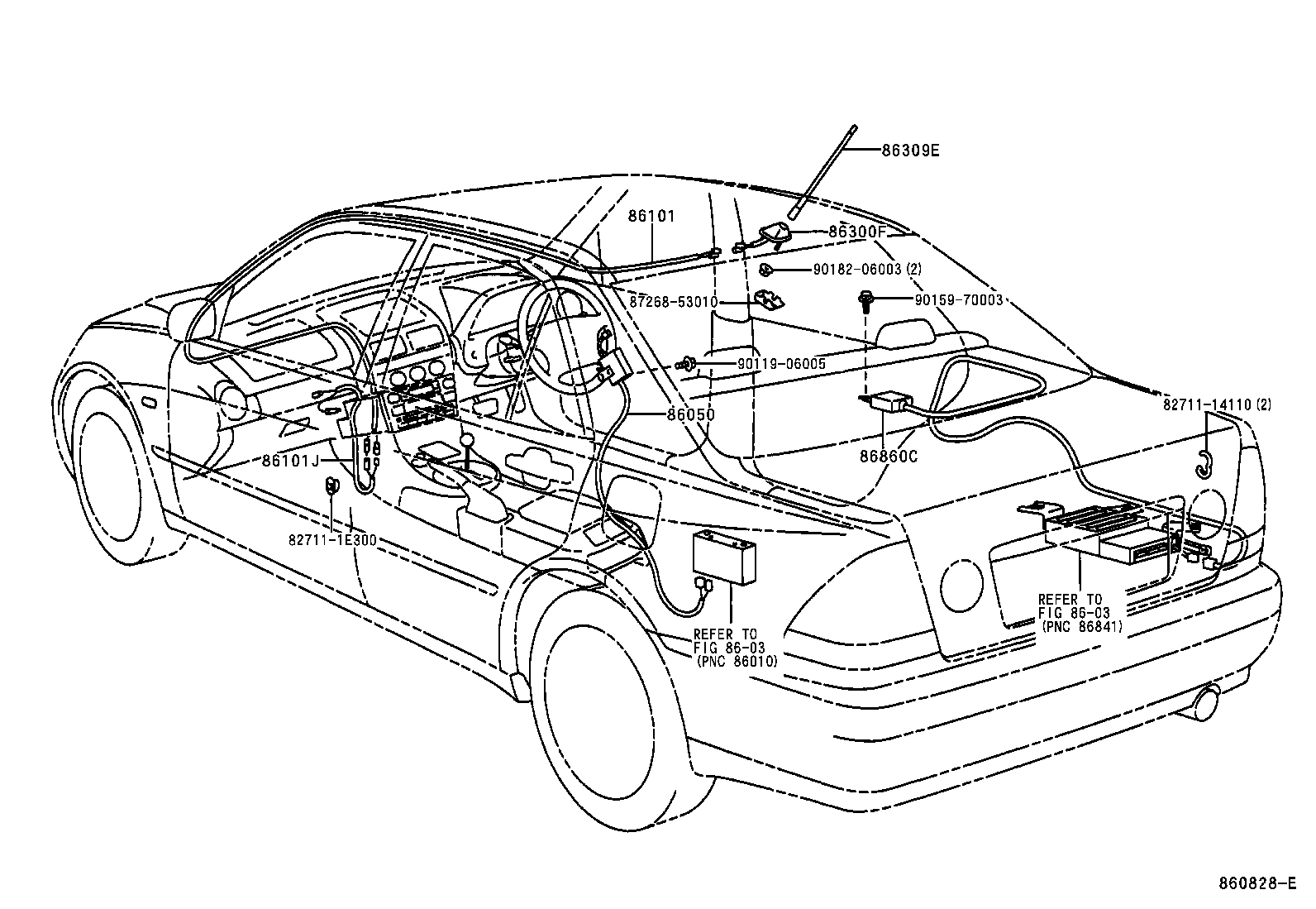 86309-53010 POLE SUB-ASSY, ROOF ANTENNA product image