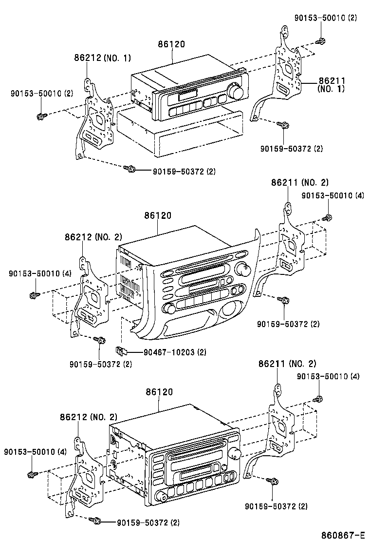 86120-63020 RECEIVER ASSY, RADIO product image