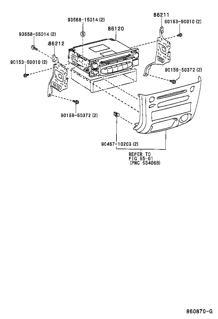 86120-52020 RECEIVER ASSY, RADIO product image