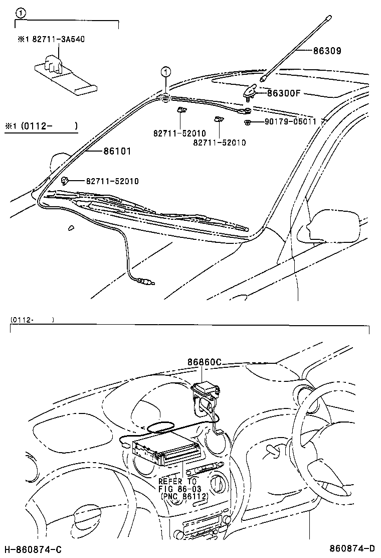 86309-52030 POLE SUB-ASSY, ROOF ANTENNA product image