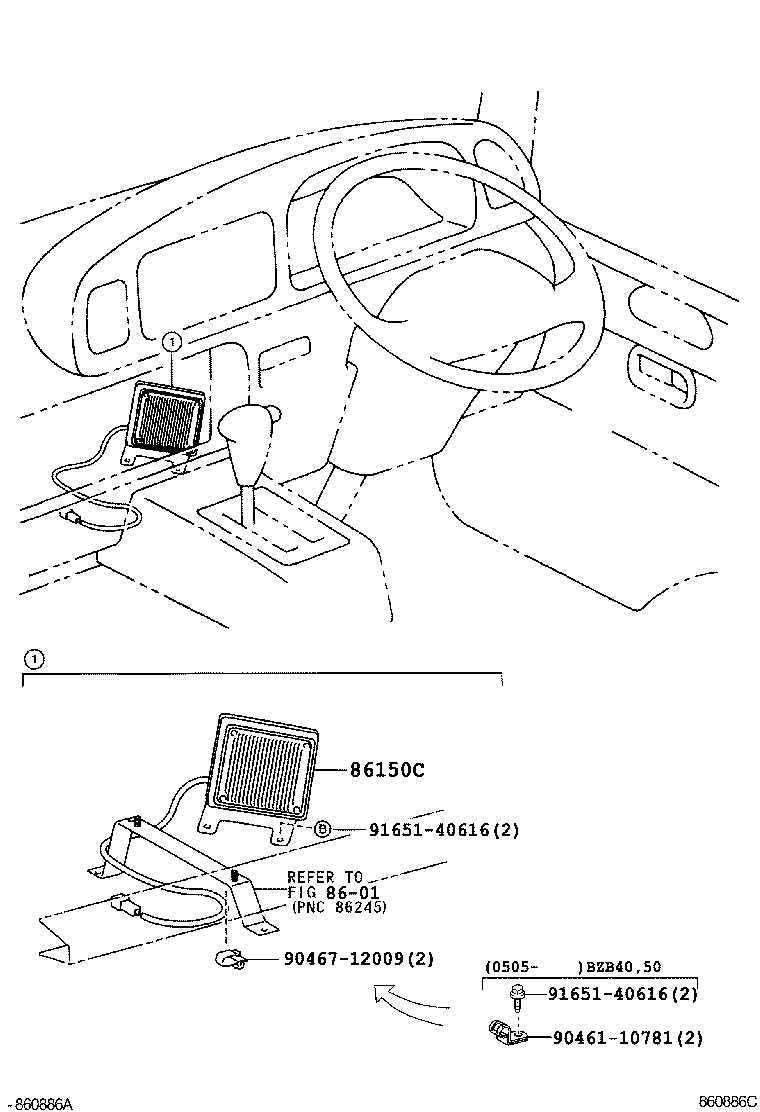 86160-36030 SPEAKER ASSY, REAR product image