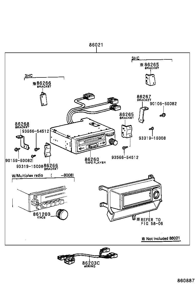86120-22290 RECEIVER ASSY, RADIO product image