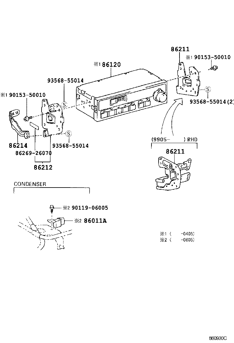 86212-26030 BRACKET, RADIO, NO.2 product image