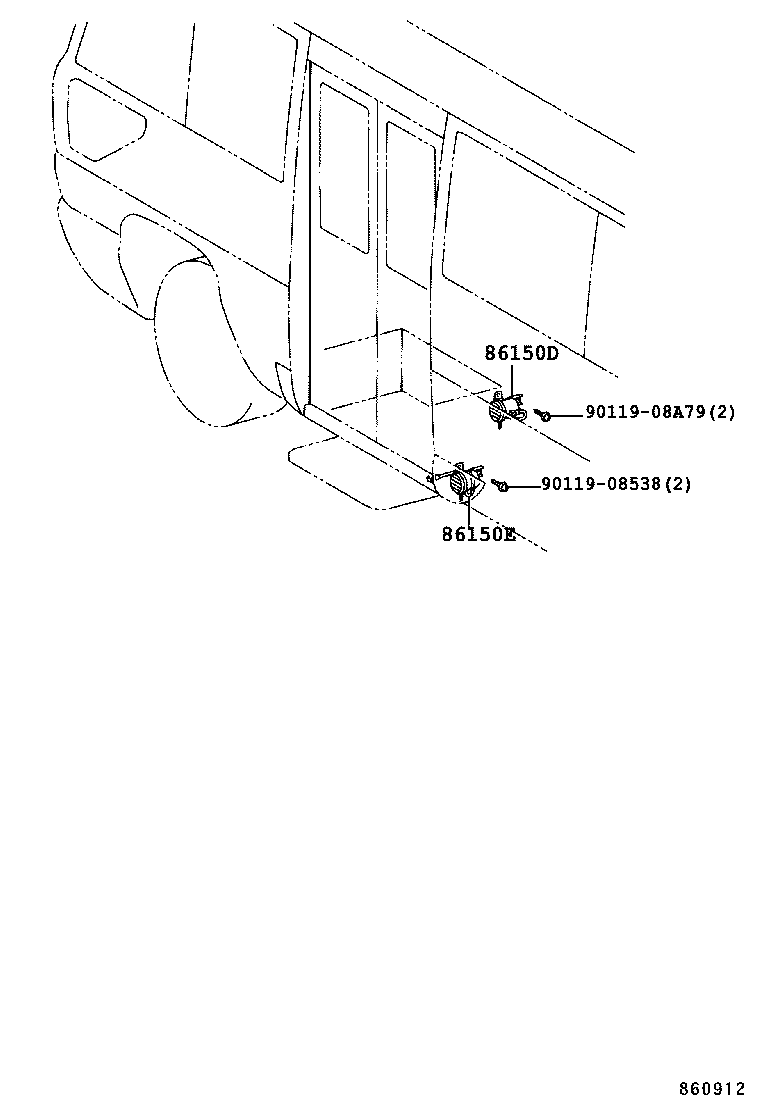86160-36030 SPEAKER ASSY, REAR product image