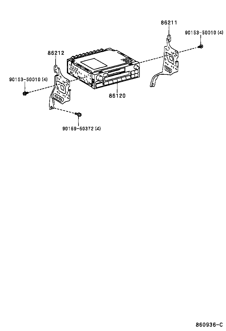 86120-52241 RECEIVER ASSY, RADIO product image